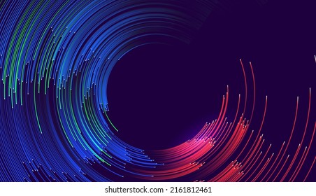 abstract background consisting of colorful arcs illustration