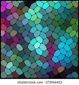 abstract background consisting of colorful geometrical shapes with thick black borders, vector illustration.