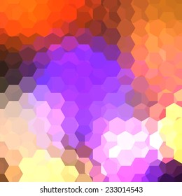 abstract background consisting of colorful hexagons