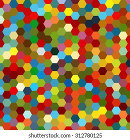 abstract background consisting of colorful hexagons, vector illustration 