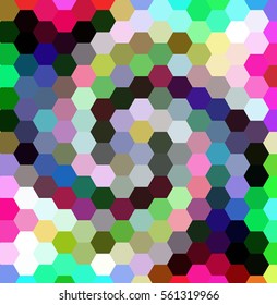 abstract background, consisting of colorful hexagons, vector illustration