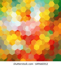 Abstract background consisting of colorful hexagons. Geometric design for business presentations or web template banner flyer. Vector illustration
