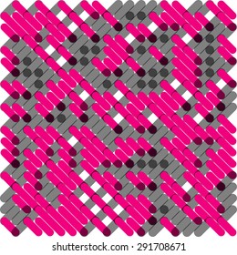 Abstract background consisting of colorful lines with rounded edges of different sizes