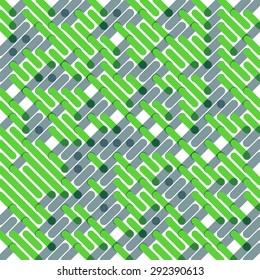 Abstract background consisting of colorful lines with rounded edges of different sizes