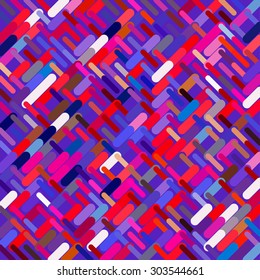 Abstract background consisting of colorful lines with rounded edges of different sizes