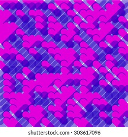 Abstract background consisting of colorful lines with rounded edges of different sizes
