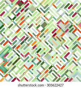 Abstract background consisting of colorful lines with rounded edges of different sizes