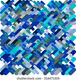 Abstract background consisting of colorful lines with rounded edges of different sizes