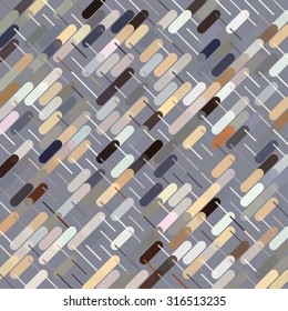 Abstract background consisting of colorful lines with rounded edges of different sizes