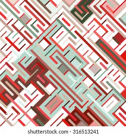 Abstract background consisting of colorful lines with rounded edges of different sizes