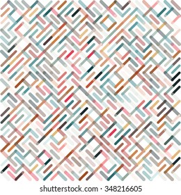 Abstract background consisting of colorful lines with rounded edges of different sizes