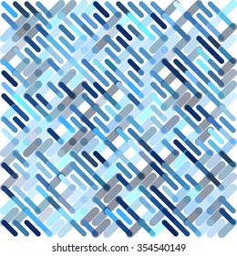 Abstract background consisting of colorful lines with rounded edges of different sizes and colors