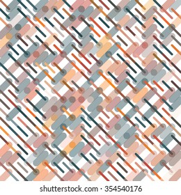 Abstract background consisting of colorful lines with rounded edges of different sizes and colors