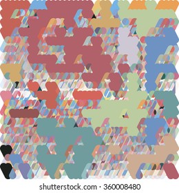 Abstract background consisting of colorful lines with rounded edges of different sizes