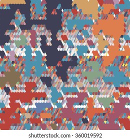 Abstract background consisting of colorful lines with rounded edges of different sizes