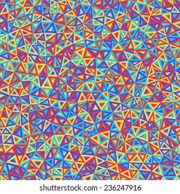 abstract background consisting of colorful small triangles 