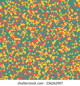 abstract background consisting of colorful small triangles 