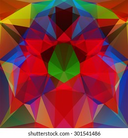 abstract background consisting of colorful triangles, vector illustration
