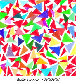 abstract background consisting of colorful triangles