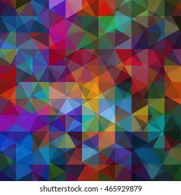 Abstract background consisting of colorful triangles. Geometric design for business presentations or web template banner flyer. Vector illustration