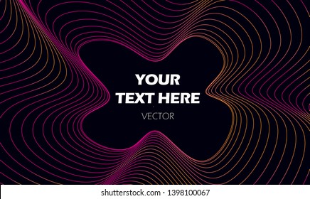 Abstract background consisting of curved lines. Vector illustration.