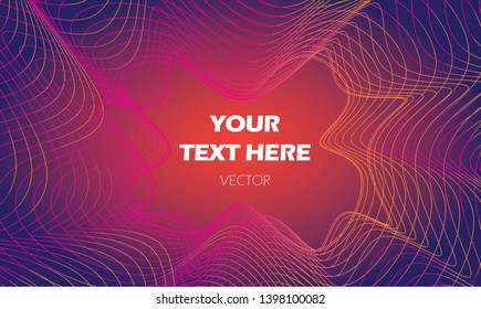 Abstract background consisting of curved lines. Vector illustration.
