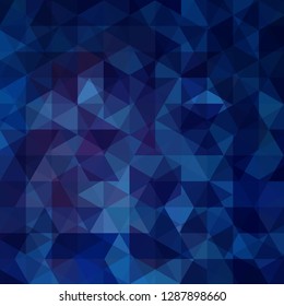 Abstract background consisting of dark blue triangles. Geometric design for business presentations or web template banner flyer. Vector illustration