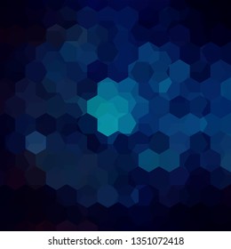 Abstract background consisting of dark blue hexagons. Geometric design for business presentations or web template banner flyer. Vector illustration