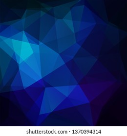 Abstract background consisting of dark blue triangles. Geometric design for business presentations or web template banner flyer. Vector illustration