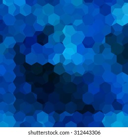 abstract background consisting of dark blue hexagons, vector illustration