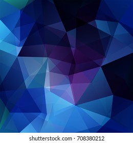 Abstract background consisting of dark blue triangles. Geometric design for business presentations or web template banner flyer. Vector illustration