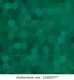 Abstract background consisting of dark green hexagons.  Geometric design for business presentations or web template banner flyer. Vector illustration