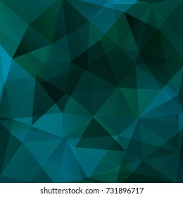 Abstract background consisting of dark green, blue triangles.