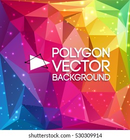 Abstract background consisting of elementary geometric figures in different shapes and colors vector illustration