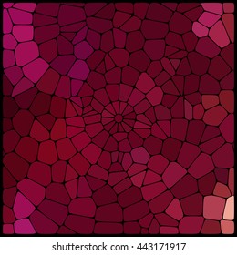  Abstract background consisting of elements of different shapes arranged in a mosaic style. Vector illustration. Dark red colors. 