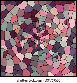 abstract background consisting of geometrical green, purple  shapes, vector illustration