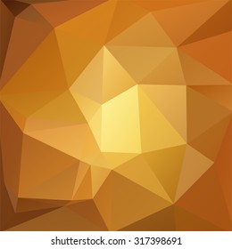 abstract background consisting of gold triangles, vector illustration