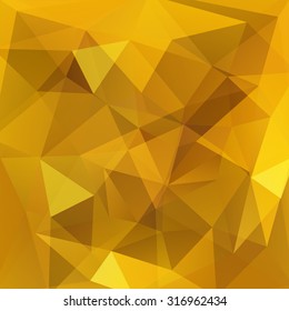 abstract background consisting of golden, yellow triangles, vector illustration