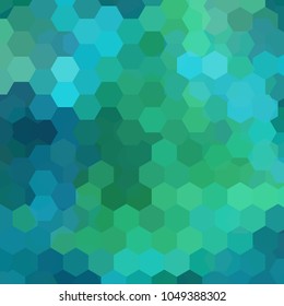 Abstract background consisting of green, blue, hexagons. Geometric design for business presentations or web template banner flyer. Vector illustration