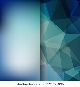 Abstract background consisting of green, blue triangles. Geometric design for business presentations or web template banner flyer. Vector illustration