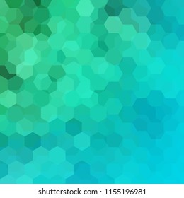 Abstract background consisting of green, blue hexagons. Geometric design for business presentations or web template banner flyer. Vector illustration
