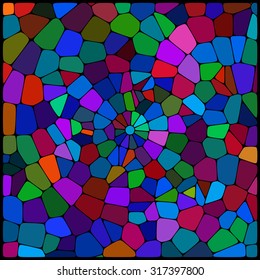abstract background consisting of green, blue, pink, purple  geometrical shapes, vector illustration