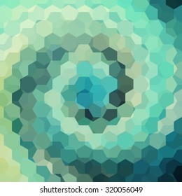 abstract background consisting of green, blue  hexagons, vector illustration