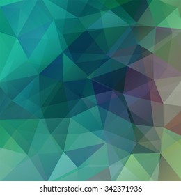 abstract background consisting of green, blue triangles, vector illustration