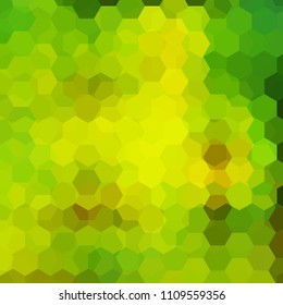 Abstract background consisting of green hexagons. Geometric design for business presentations or web template banner flyer. Vector illustration