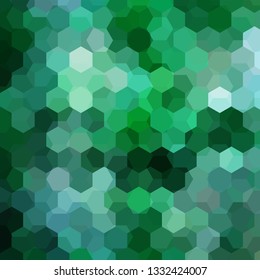 Abstract background consisting of green hexagons. Geometric design for business presentations or web template banner flyer. Vector illustration