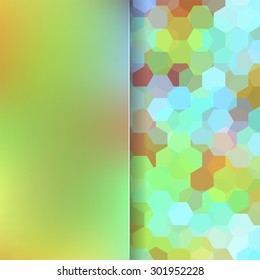 abstract background consisting of green hexagons, vector illustration