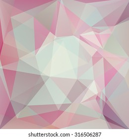 abstract background consisting of green, pink triangles, vector illustration