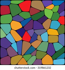 abstract background consisting of green, red, blue, yellow, orange  geometrical shapes, vector illustration