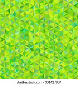 abstract background consisting of green small  triangles, vector illustration